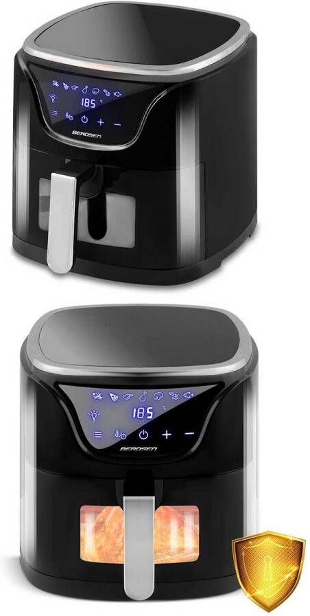 Janshop Friteuse zonder vet BD-652 zwart en zilver