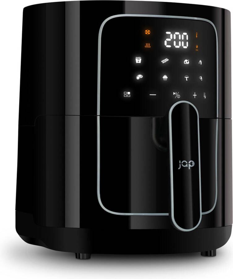 JAP Appliances XL Airfryer Ascension 8 automatische programma's 1 2 tot 4 personen Heteluchtfriteuse groot (3.5 liter) Digitaal touchscreen PFAS-vrij 1400W