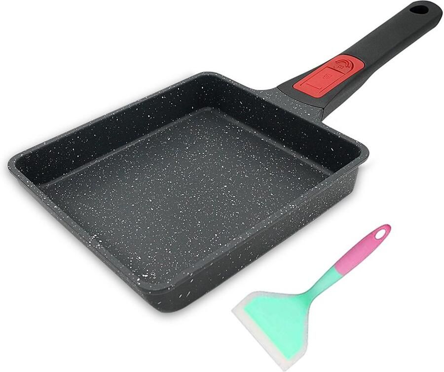 Japanse Omeletpan met Antiaanbaklaag en Houten Handvat