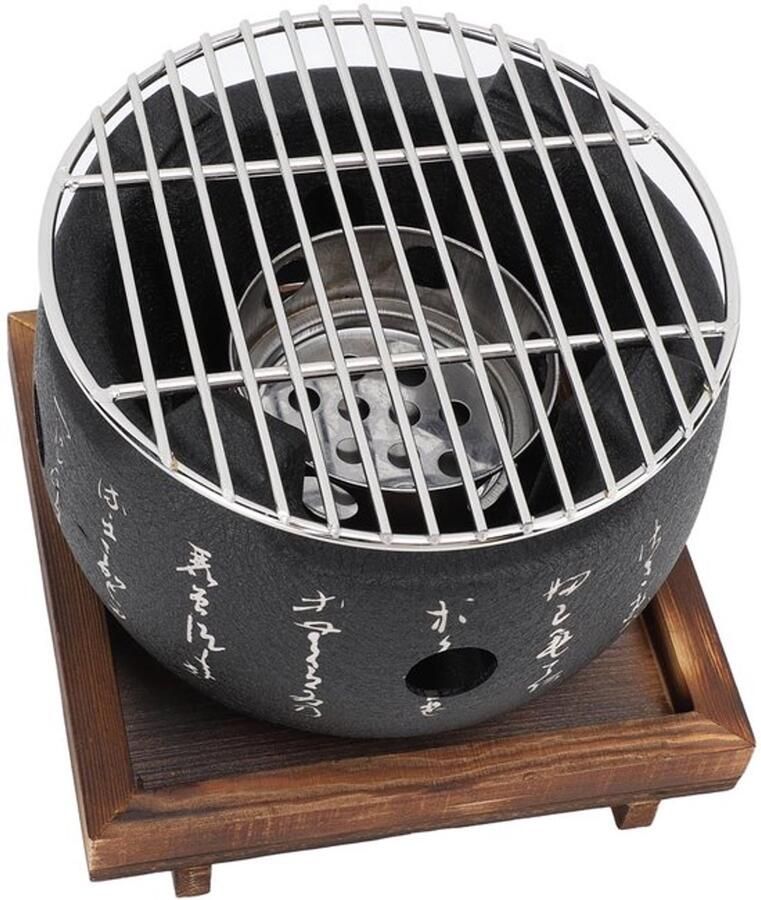 Japanse stijl houtskoolfornuis mini-grill snelle verwarming voor reizen buiten koken geschikt voor alle leeftijden (S)