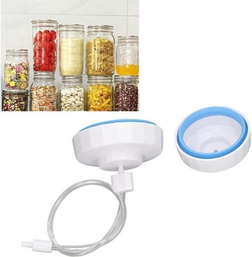 Jar Sealer voor Vacuüm Sealer Vacuüm Sealer Kit voor Wide Mouth & Regular Mouth Pot Regular Sealer Kap met Accessoire Slang voor Mason Jars Canning Jar Sealer voor Vacuüm Sealer
