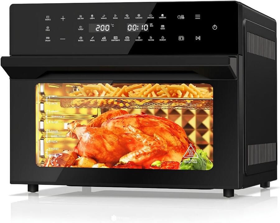 JCP Mini Oven 30L Mini-oven met LED-touchscreen Zwart 46cm x 43cm x 37cm
