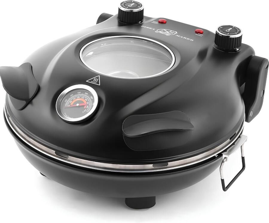 JCP Pizzarette 6 Personen Pizza Oven Zwart 34cm x 32cm x 17cm