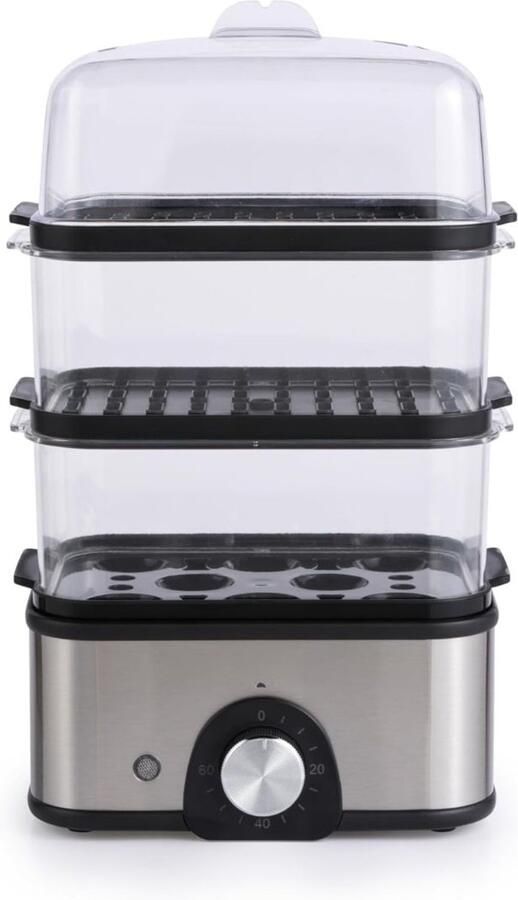 JCP Stoomkoker Stomer Groente Stomer Zilver 19cm x 15cm x 27cm