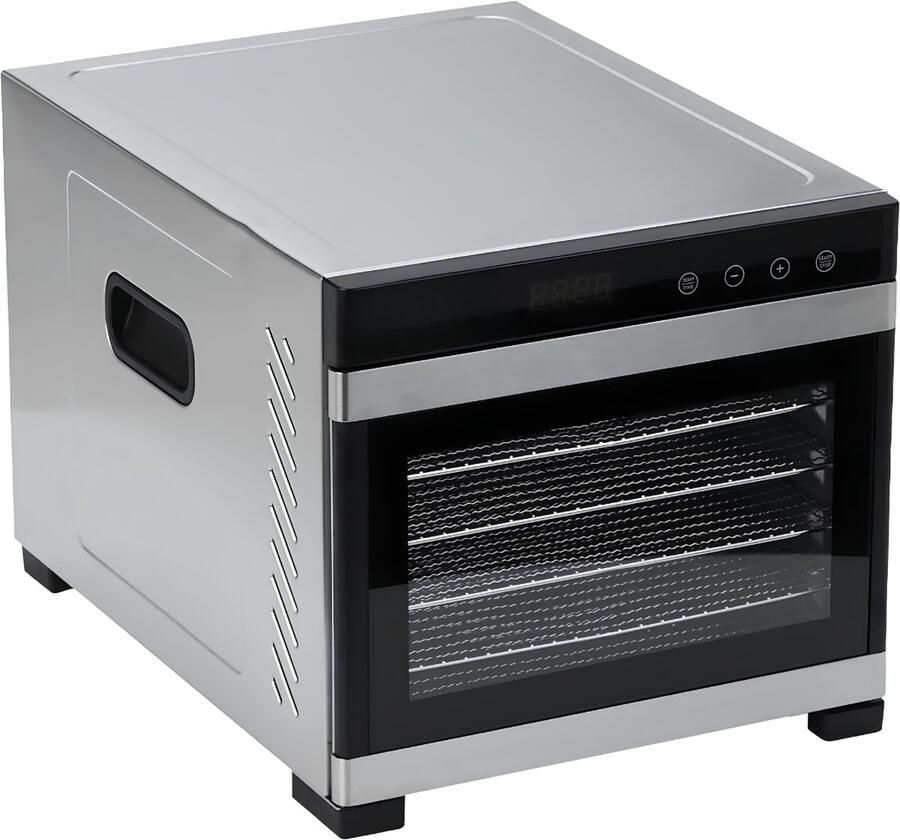 JCP Voedseldroger Droogoven Dehydrator Zilver 46cm x 34cm x 32cm