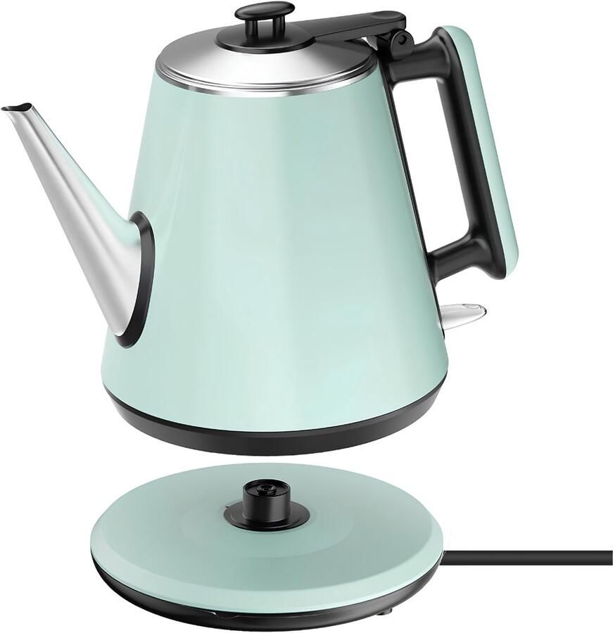 JCP Waterkoker 0.9L RVS Waterkoker Automatische Uitschakeling Lichtgroen 17cm x 19cm x 22cm