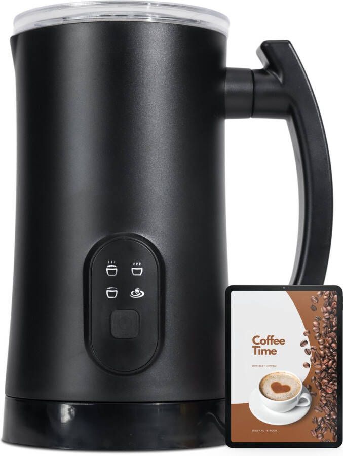 Geen personage Elektrisch melkopschuimer 4 in 1 van Jeavy de ultieme oplossing voor de perfecte cappuccino latte ijskoffie of warme chocomel - Foto 3