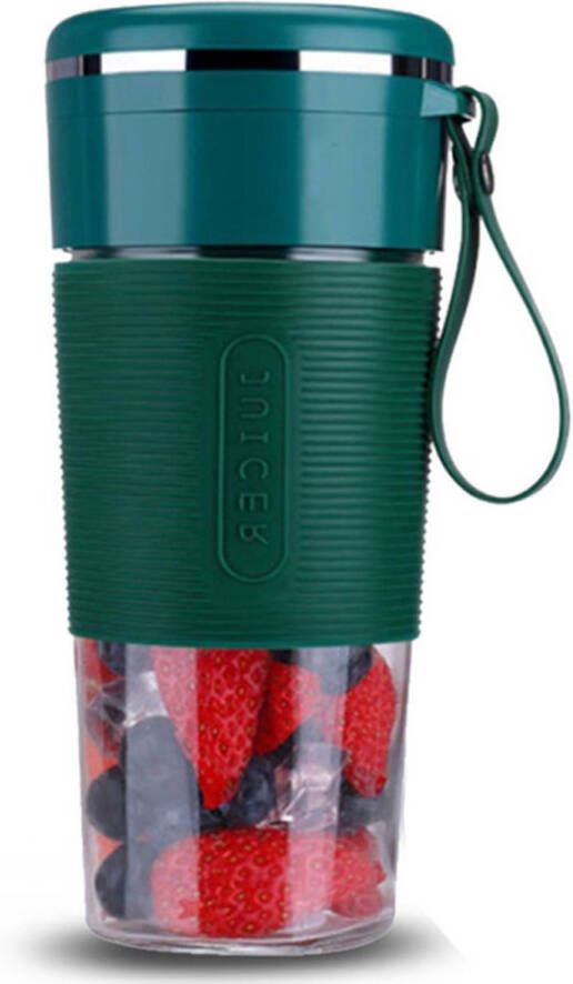 JeiibrZui Draagbare Blender USB-oplaadbare Sapcentrifuge 18.000 Tpm 1 Stuk Voor Shakes Smoothies Groen