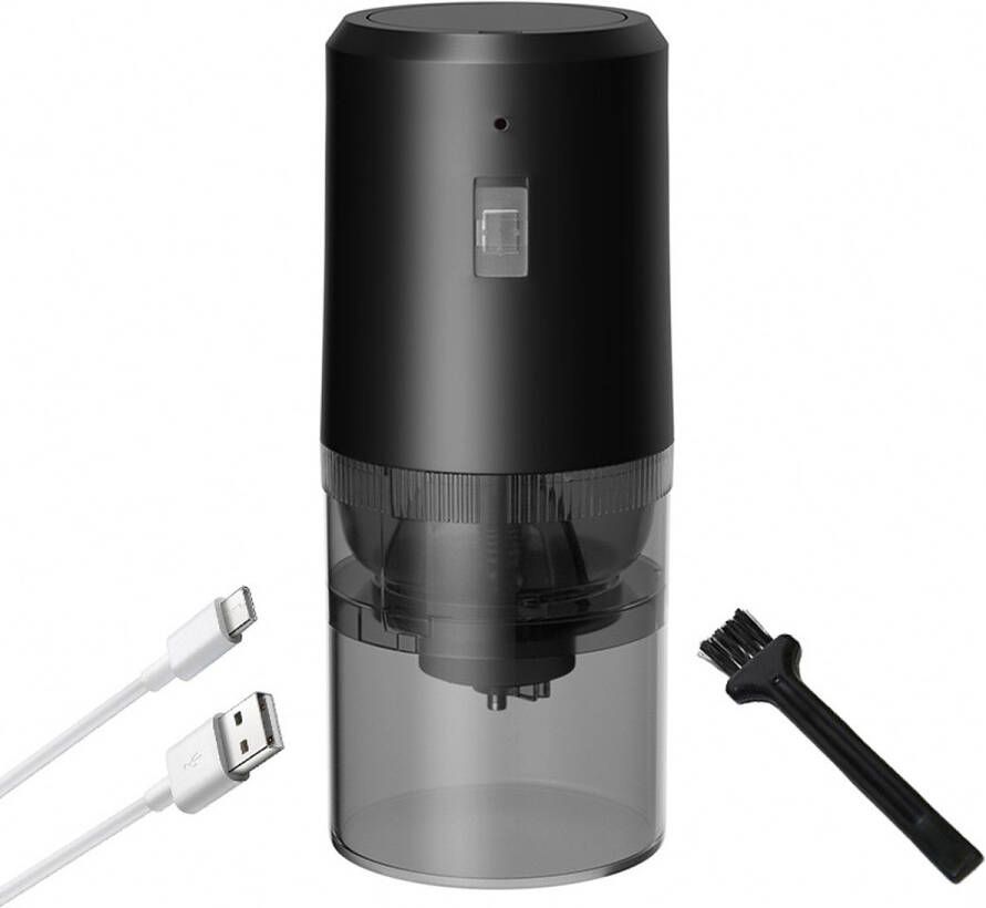 JeiibrZui Koffiemolen Elektrische Koffiemolen Compact & Snel Malen Voor Koffiebonen En Droge Ingrediënten 1 Stuks Keuken Thuis Zwart