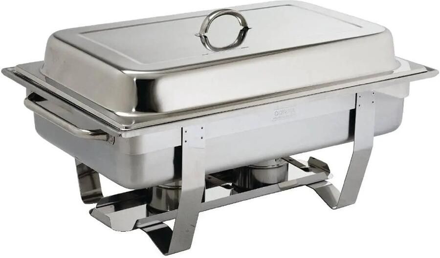 Donemore – Chafing Dish Buffet – Warmhoudschaal – 9 Liter – Dubbele Branders – RVS – Rolrand Deksel – 9 L – ca. 6 5 kg