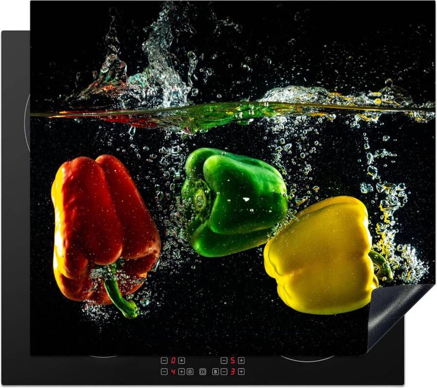 JGS Decoratieve Beschermplaat voor Kookplaat met Peper Design 60 x 52 cm