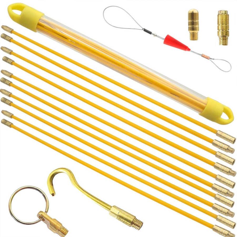 JGS Premium Glasvezelkabel Draadtrekker voor Kabelstangen Snijmachine 3.3m 10 Staven x 33cm