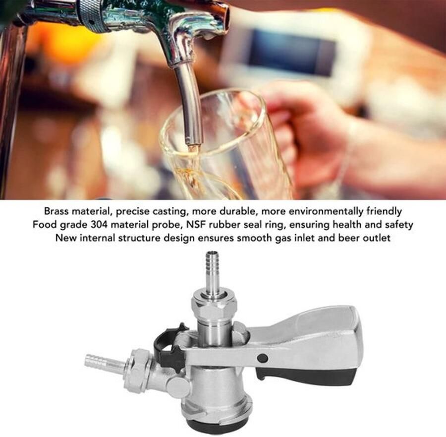 Jhubersproducts Jhuberss D Type Biervatkoppeling Roestvrijstalen Tapdispenser Voor
