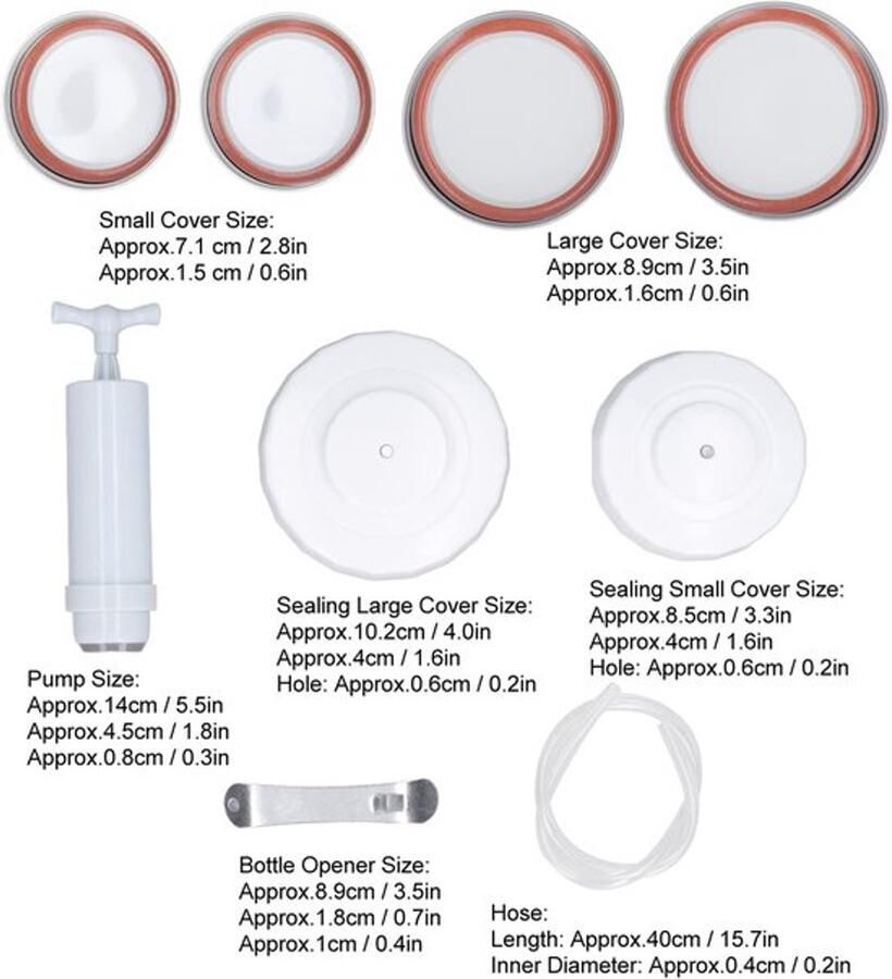Jhubersproducts Jhuberss Mason Jar Sealer Vacuum Sealing Kit Eenvoudig