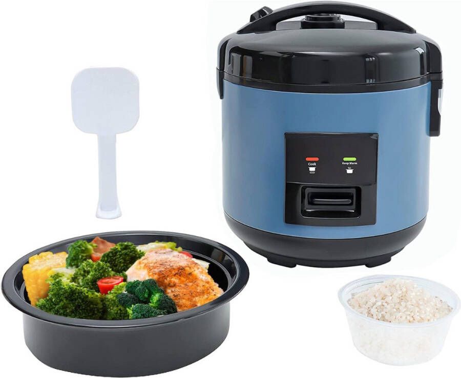 Brandloos Rijstkoker met Stomer Multicooker Warmhoudfunctie Blauw