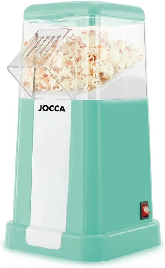 Jocca Popcornmaker – Vintage Retro Palomiter – 1200W – Zonder Olie – Compact & Gezond Snackapparaat – Turkoois