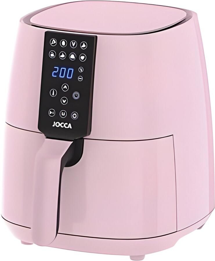 Jocca 1507P Digitale Airfryer – 3 8 L heteluchtfriteuse – 1450 W – Touchdisplay met 8 kookprogramma s – Roze