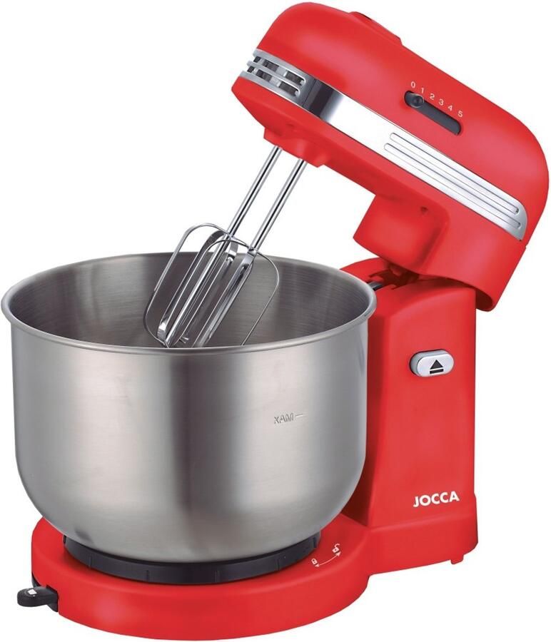 Jocca Bodegon Keukenmachine Keukenmixer Keuken Machine Mixer met Mengkom Keukenmachine Mixer Rood 1586