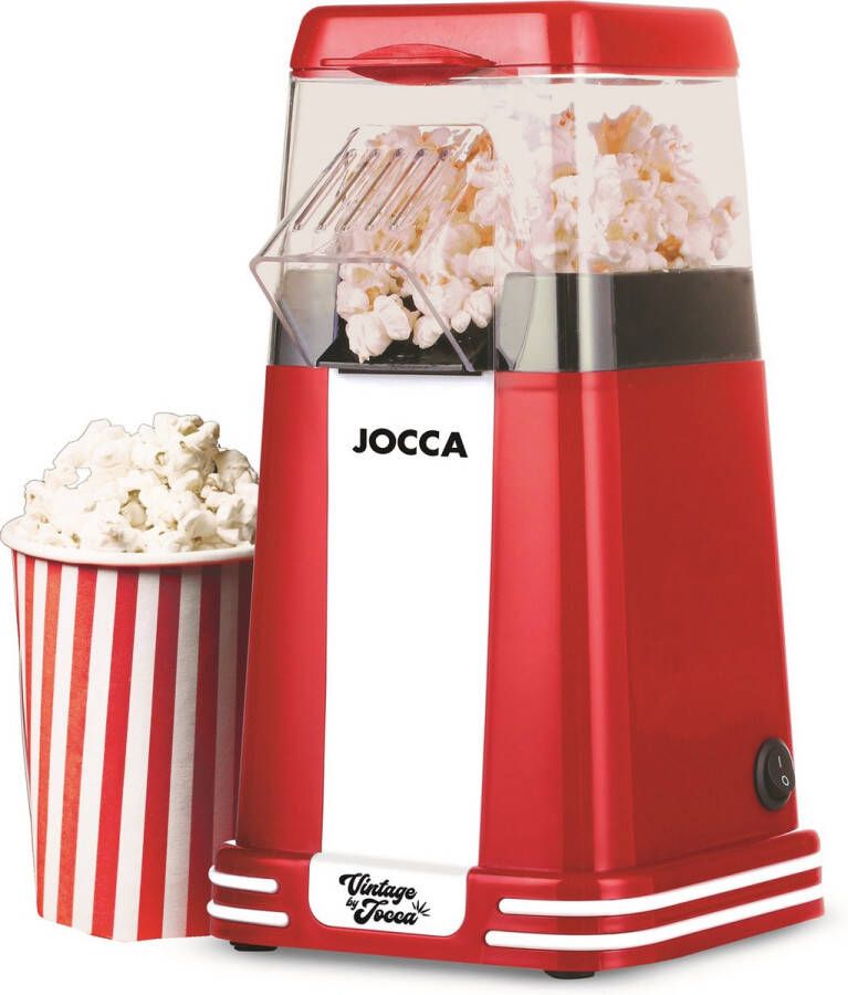 Jocca Popcornmachine Popcornmaker Retro Popcorn Machine Popcorn Rood Wit 5617