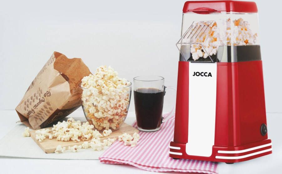 Jocca Popcornmachine Popcornmaker Retro Popcorn Machine Popcorn Rood Wit 5617 - Foto 2
