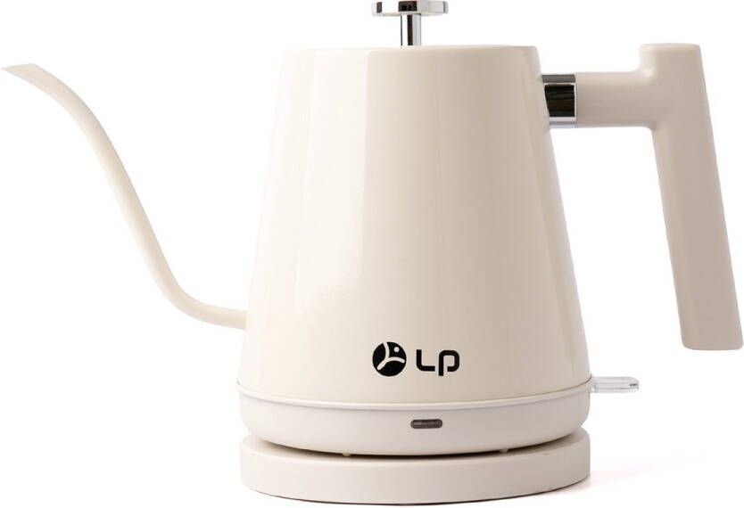 JOLLY TRINKLE Retro Gooseneck Waterkoker 1.0L-Precisie Gietuitloop-Automatische Uitschakeling & Droogkookbeveiliging -RVS-Crème