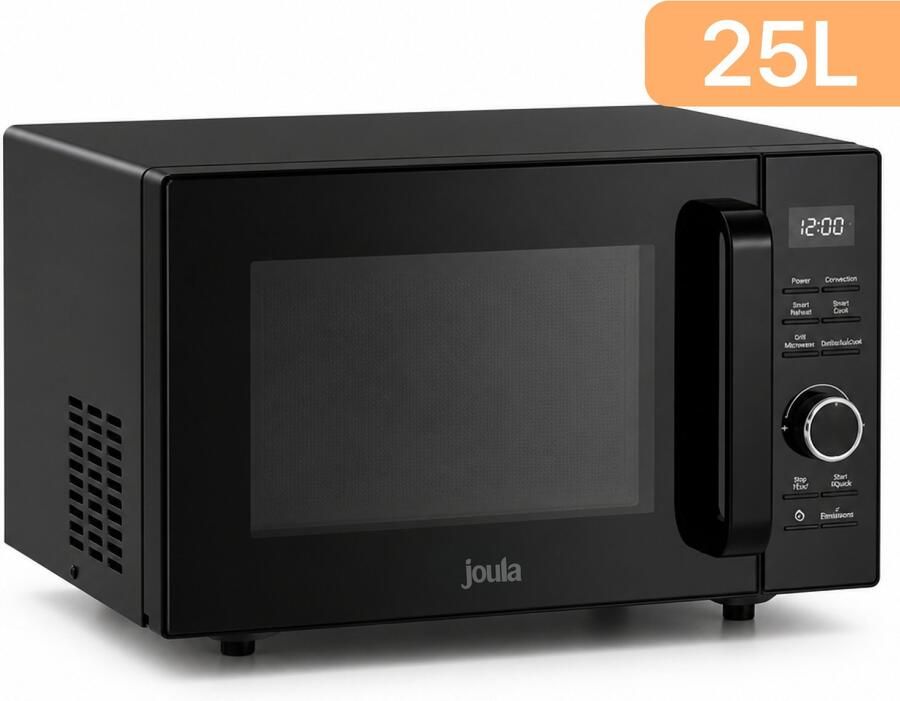 Joula Combi Magnetron Vrijstaand 25L Heteluchtoven en Grill Zwart