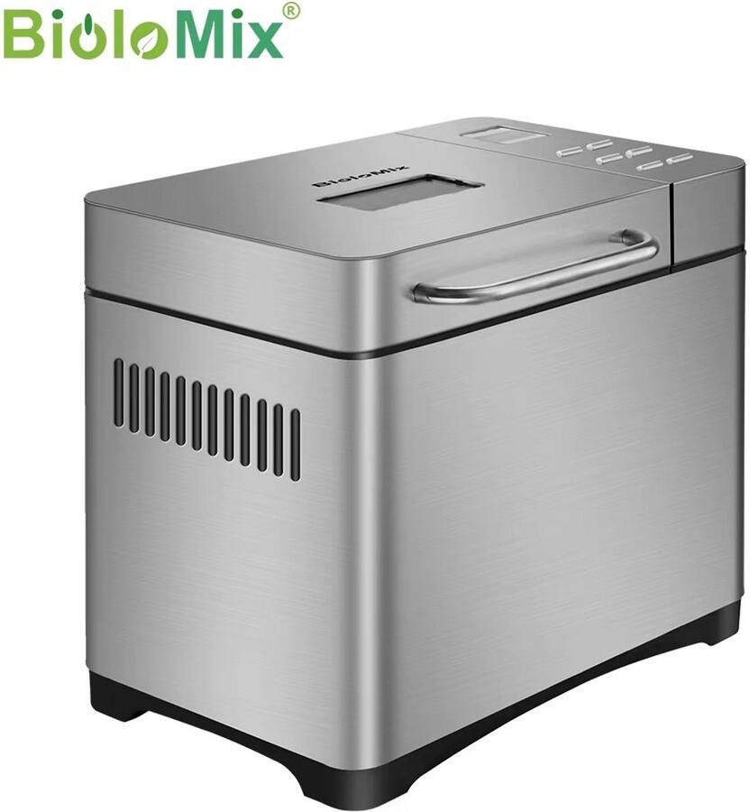 JOYNEXTBUY Broodbakmachine 650W – Automatische Broodmachine met 19 Programma's – RVS – Fruit & Noten Dispenser – 3 Broodformaten – Instelbare Korstkleur – Timer & Warmhoudfunctie