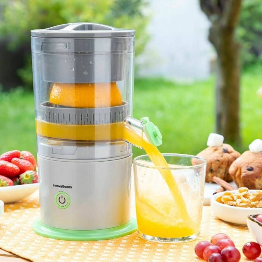 Juissoinnov Sapcentrifuge Slowjuicer Citruspers Electrisch Juicer Anti Drup Onttrekt 90% Sap Oplaadbaar Voor binnen en buitenshuis
