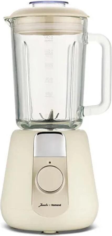 Jumbo Homend x Vintage 4926H Blender – Crème – 1500 ml – 1000W – Met Ice Crush Functie