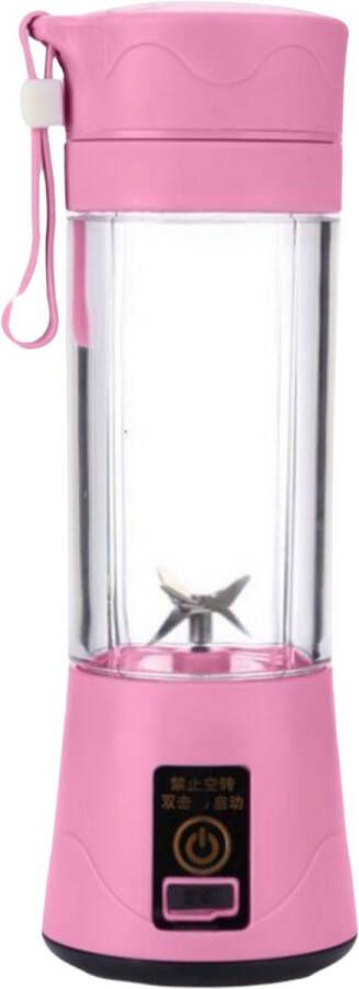 June Spring Mini Blender Roze Draadloos & Draagbaar Smoothie Maker Sapcentrifuge Mini Juicer Sap maker Mini Mixer USB Oplaadbaar Vruchtensap Cup Fles Reis Portable