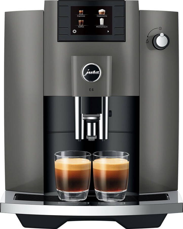JURA E6 Dark Inox (EC) Volautomatische espressomachine Koffiemachine met bonen