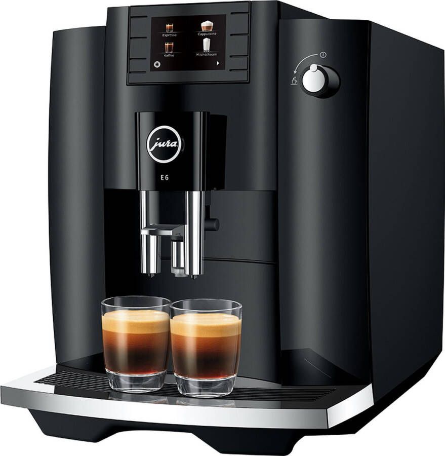 Jura Espresso E6 Piano Zwart | Espressomachines | Keuken&Koken Koffie&Ontbijt | 7610917154371