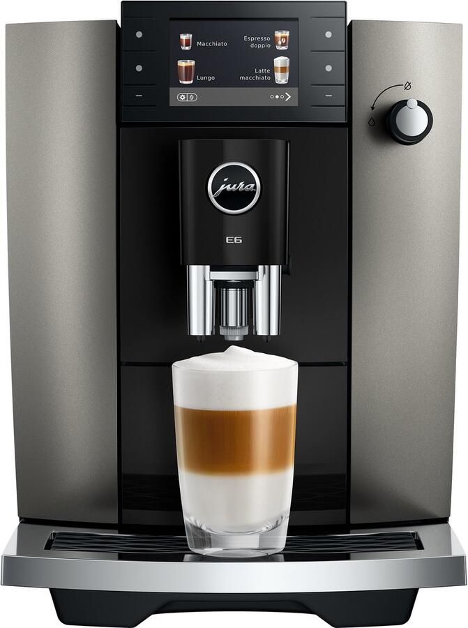 JURA E6 Dark Inox (ED) Volautomatische espressomachine