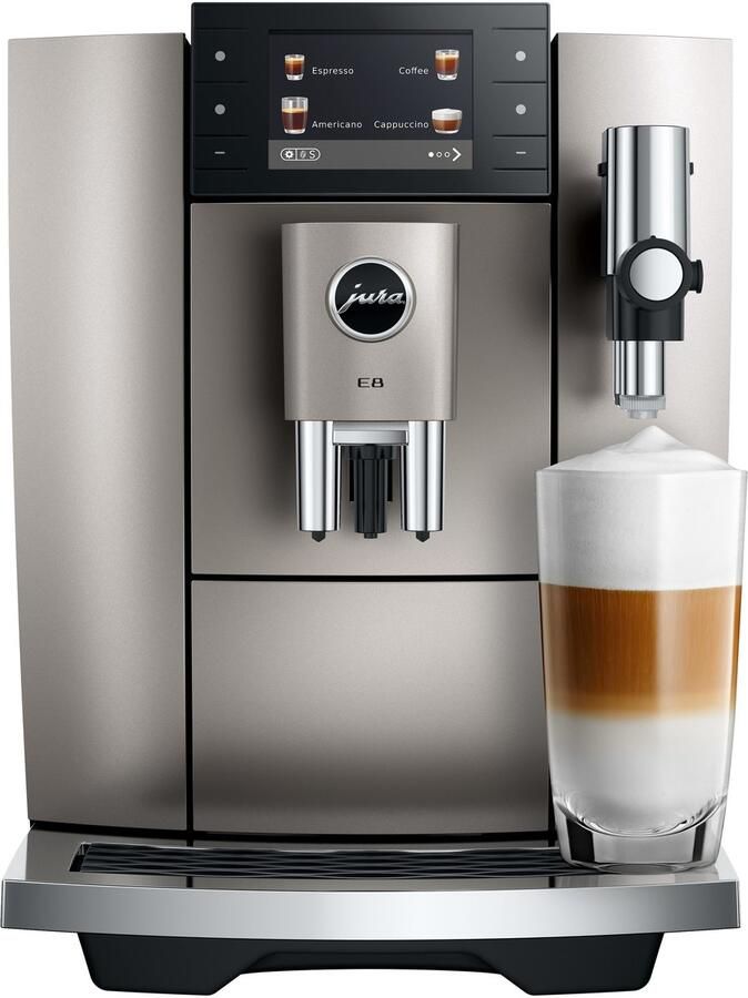 JURA E8 Midnight Silver (ED) Volautomatische espressomachine Koffiemachine met bonen