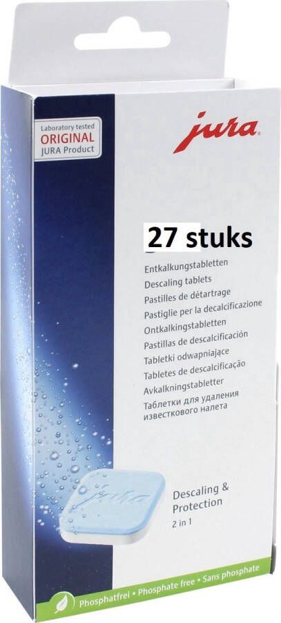JURA ontkalkingstabletten Koffiemachineontkalker 27 stuks
