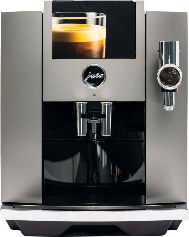 JURA S8 Dark Inox (EB) Model 2023 volautomaat espressomachine met automatische melkopschuimer [incl. gratis schoonmaakpakket twv 37 99 en gratis koffiebonen van LUDIQX Koffie] - Foto 2