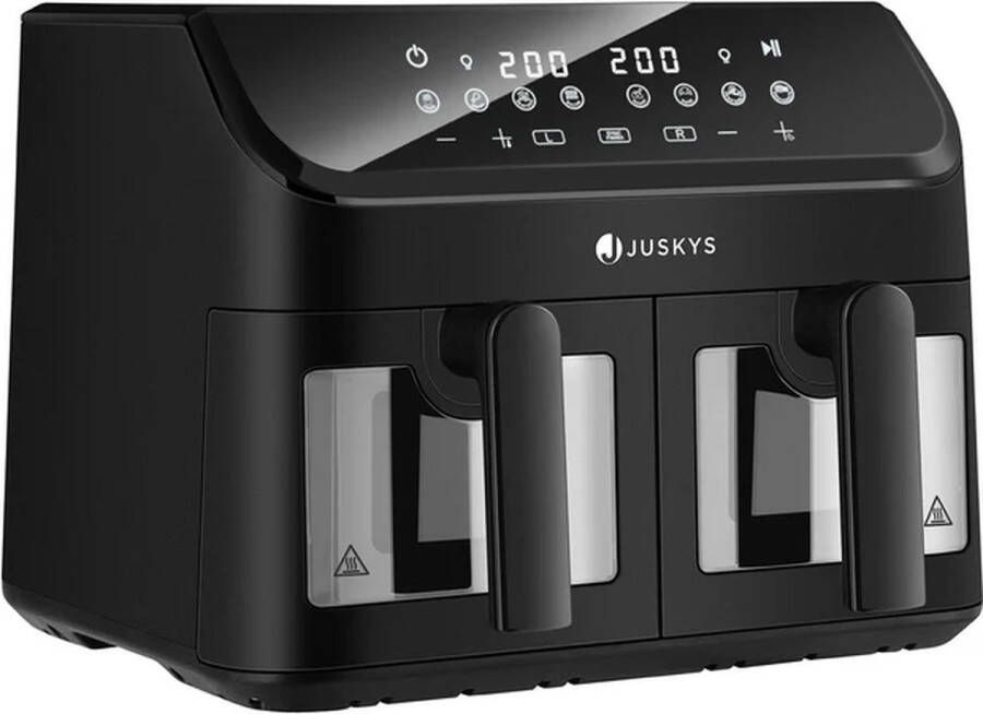 Juskys Dubbele Airfryer Heteluchtfriteuse 9 liter -9 Kookprogramma's