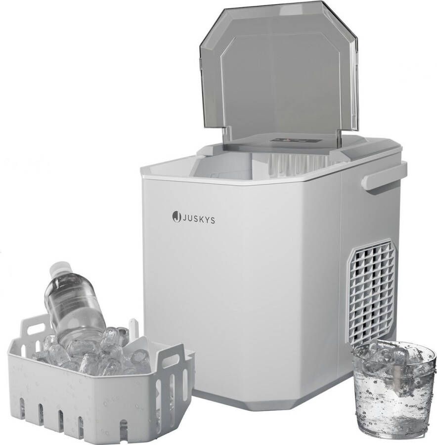 Juskys IJsblokjesmachine IceOracle Wit Incl. Toebehoren