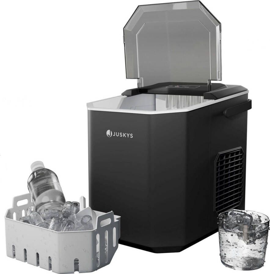 Juskys IJsblokjesmachine IceOracle Zwart Incl. Toebehoren