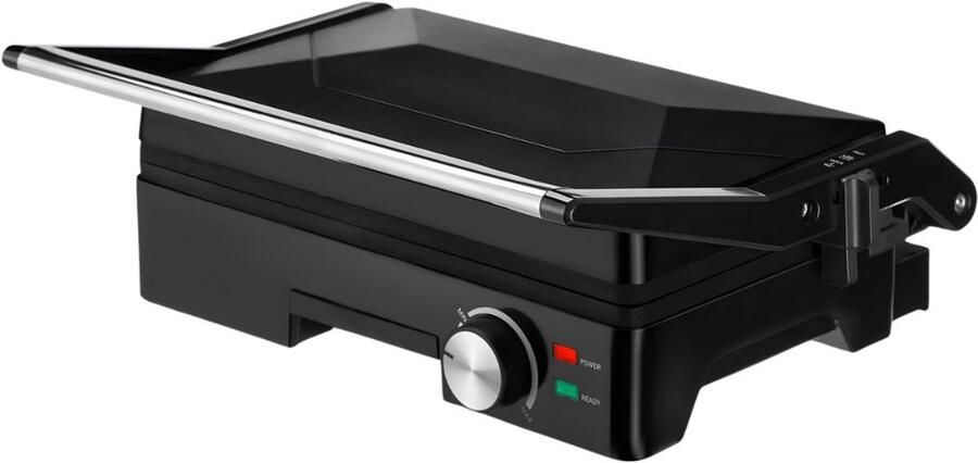 KAD Contactgrill Voor Tosti s Vlees & Groenten Geschikt als Panini Grill & Tafelgrill Zwart 3cm x 16cm x 35cm