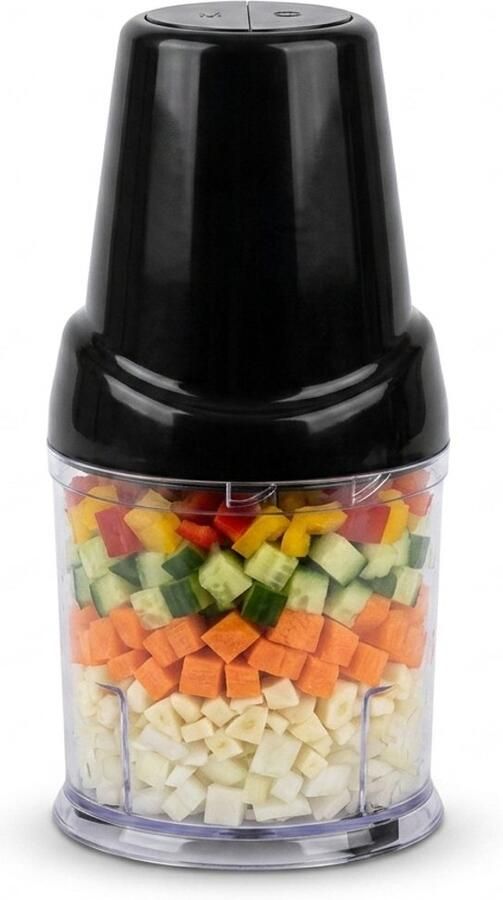 KAD Elektrische Hakmolen Multi-Chopper voor Groenten & Kruiden Food Processor Zwart 13cm x 25cm x 13cm