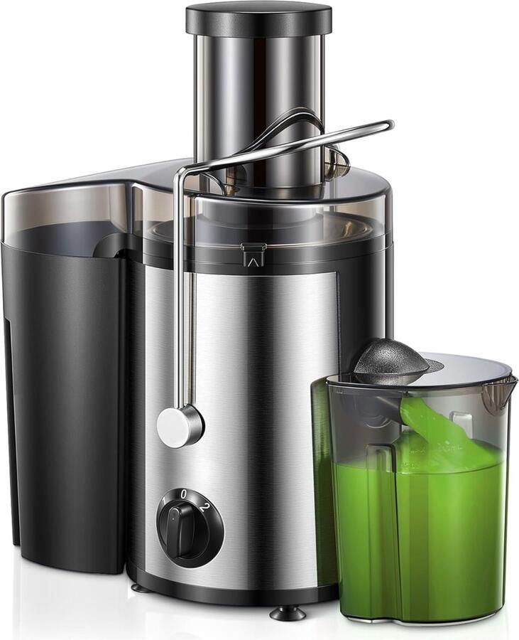 KAD Sapcentrifuge Slowjuicer Sapcentrifuges Groenten En Fruit Zilver 34cm x 20cm x 31cm