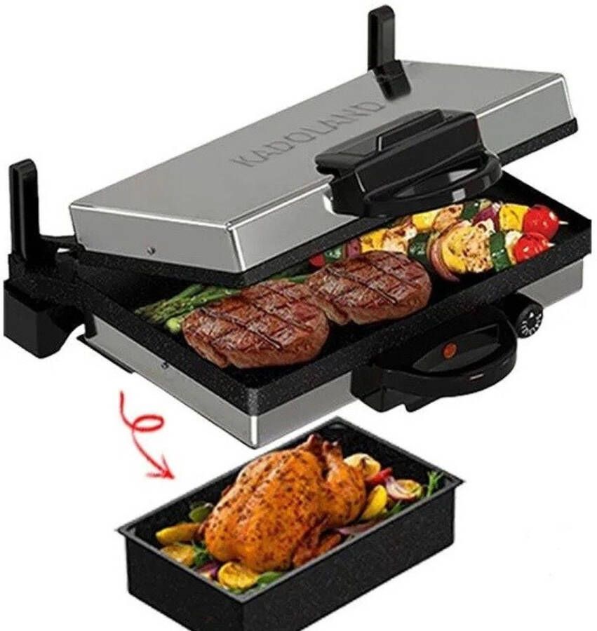 Kadoland 3-in-1 Multigrill 180° + Braadpan Lahmacun Bazlama Vlees & Groenten Contactgrill