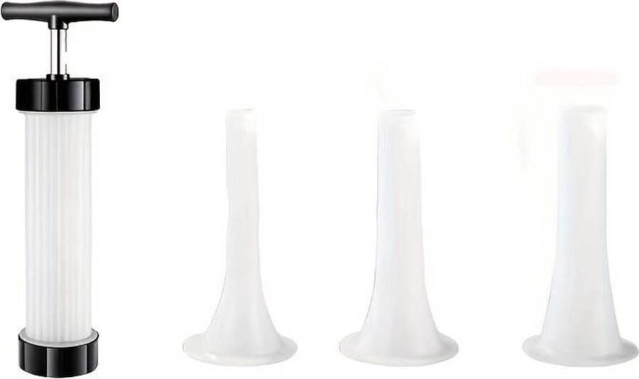 Kahil Worstenvuller Worstmaker Worstmachine Handmatig inclusief 3 Worsten Trechters Worst Maken