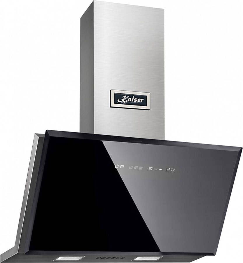 Kaiser AT 9430 ECO Afzuigkap 90 cm zonder kop wandkap zwart glas 1250 m³ h