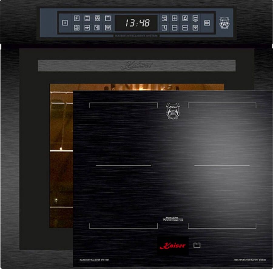 Kaiser Elektrisch fornuis inbouwoven EH 6306 RS met 1-voudige telescopische loper inbouwoven 79L+KCT 6140 FI inductiekookplaat 60 cm