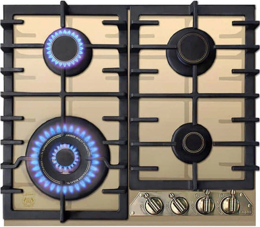 Kaiser gaskookplaat KCG 6335 ElfEm KCG 6335 ElfEm 60cm ivoorkleurig glas retro inbouwkookplaat