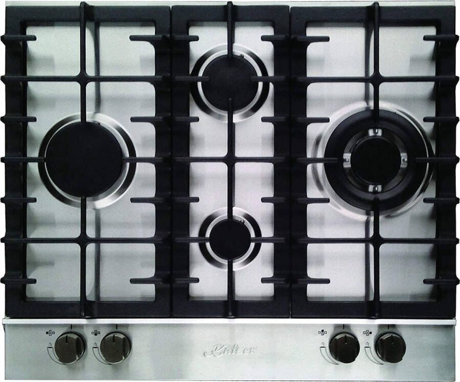 Kaiser Gaskookplaat KG 6364 60 cm roestvrij staal Inbouwkookplaat 3 8 kW WOK