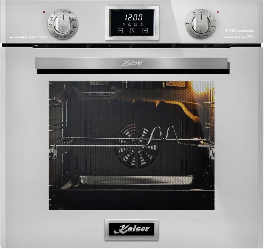 Kaiser Inbouwoven EH 6326 W met 1-voudige telescoopgeleider elektrische oven -autonoom 79L 60 cm inbouwoven 10 functies