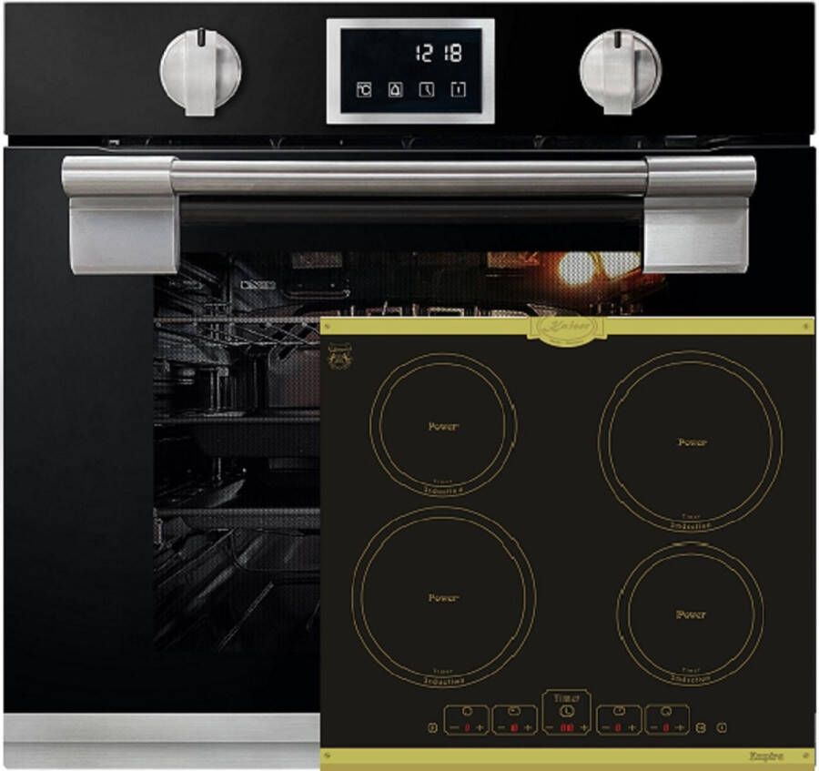 Kaiser Inbouwoven EH 6338 s KCT 6195 IEm Inductiekookplaat 60 cm inductie oven 60 cm pyrolytische oven 11 functies